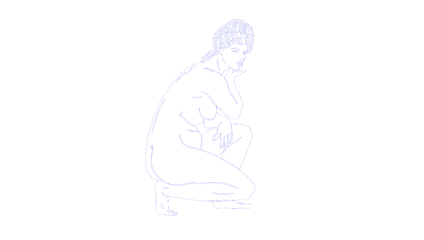 figure of a woman kneeling