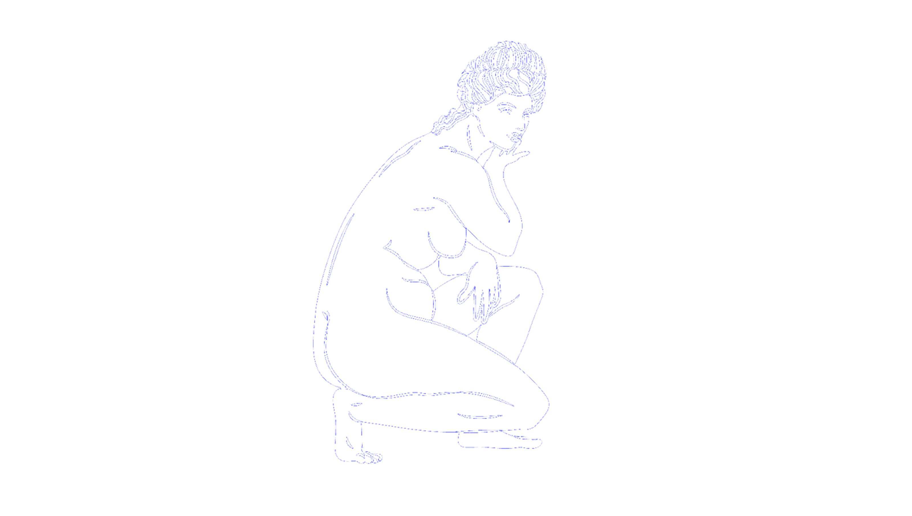 figure of a woman kneeling