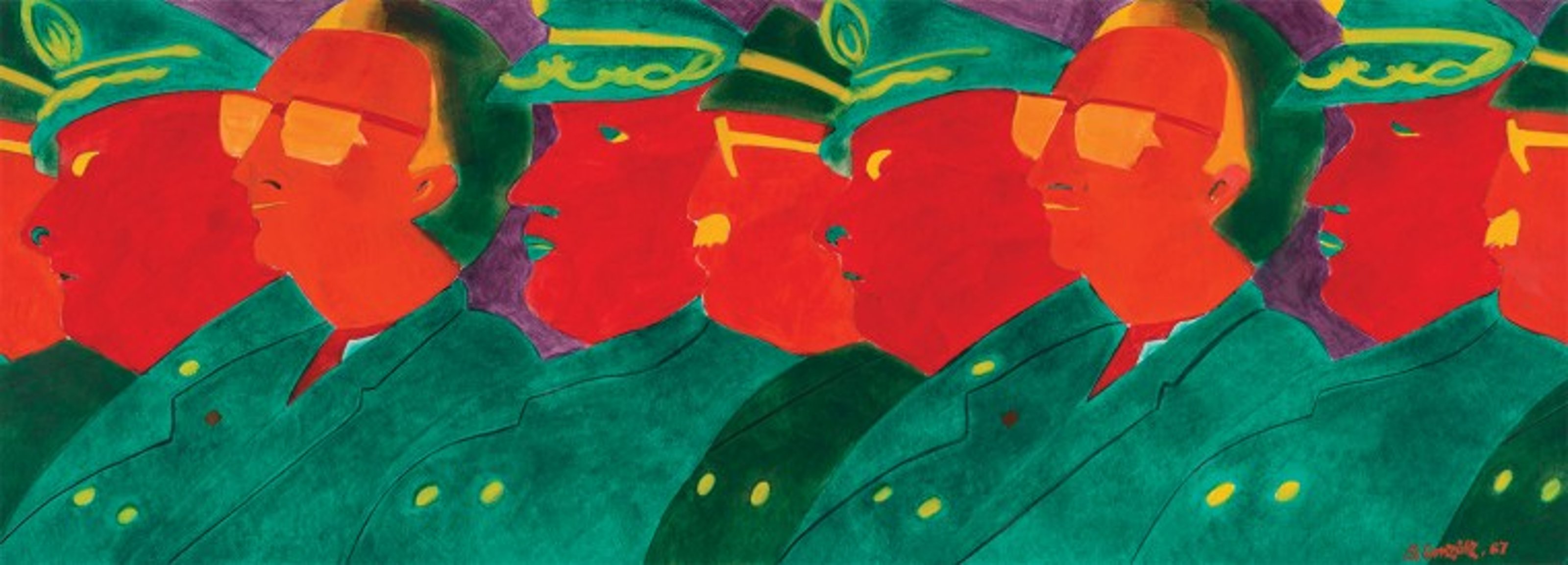 Beatriz González - Los Papagayos, 1987 Oil on paper.