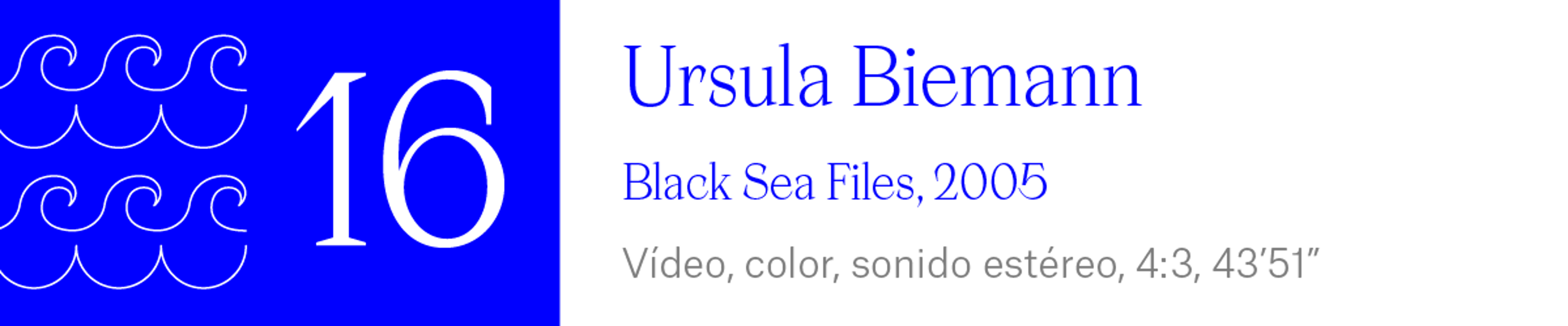 The Wave (16) Ursula Biemann - Black Sea Files, 2005. Vídeo, color, sonido estéreo, 4:3, 43’51”