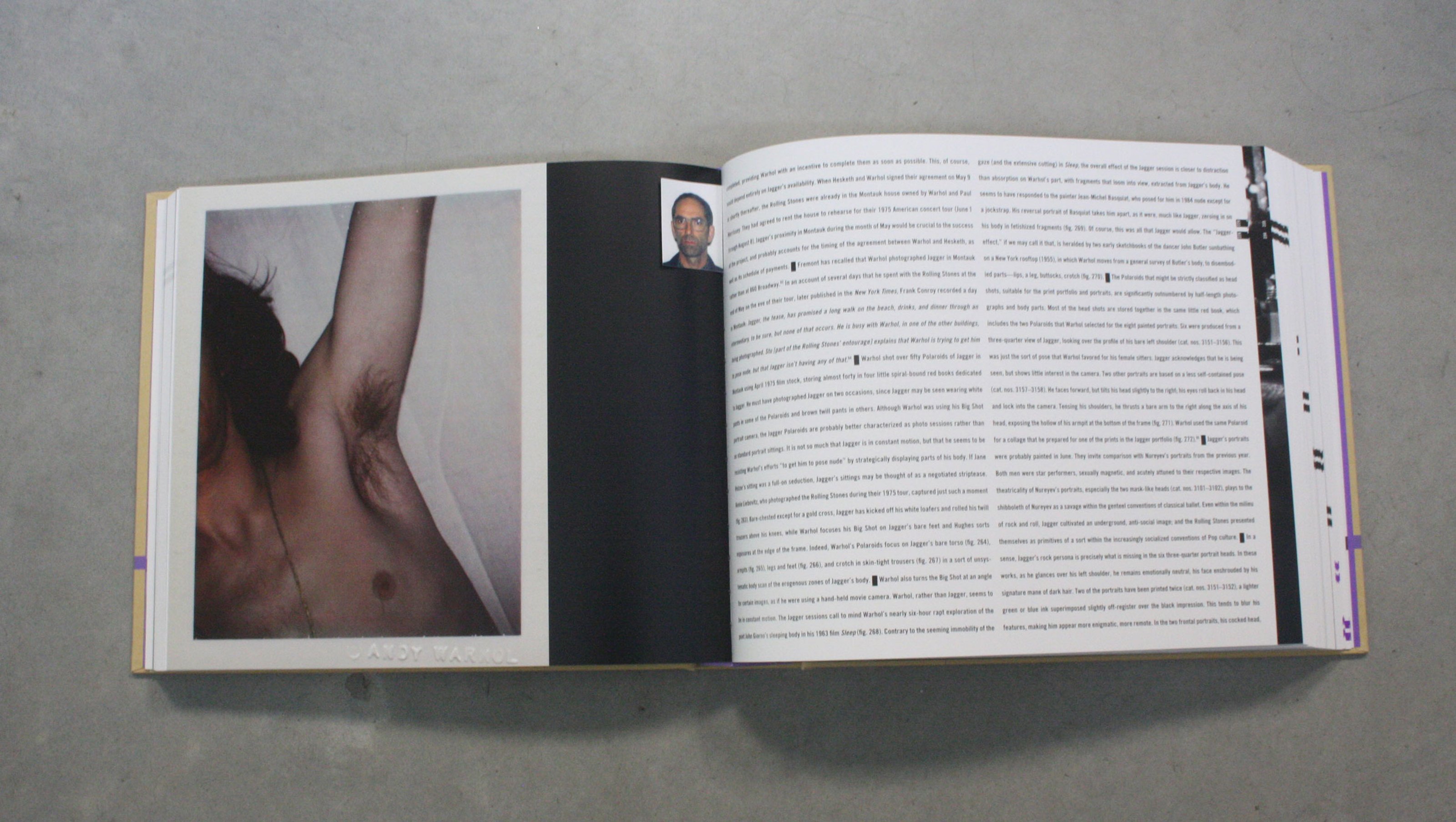 Jonathan Monk, Lost in My Head 2005-2015, Passport photo of artist in a book