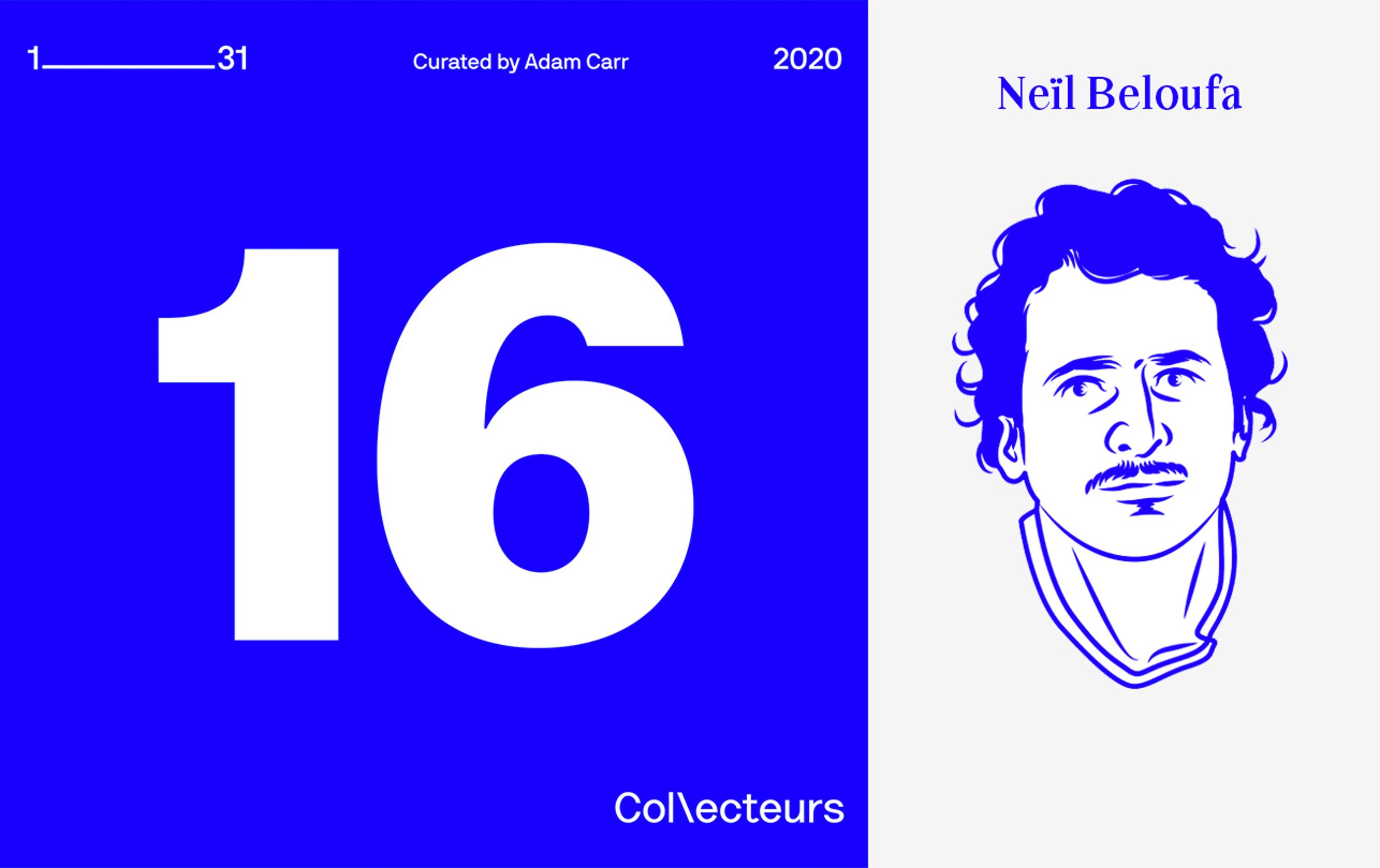 16 - Illustrated portrait of Neil Beloufa