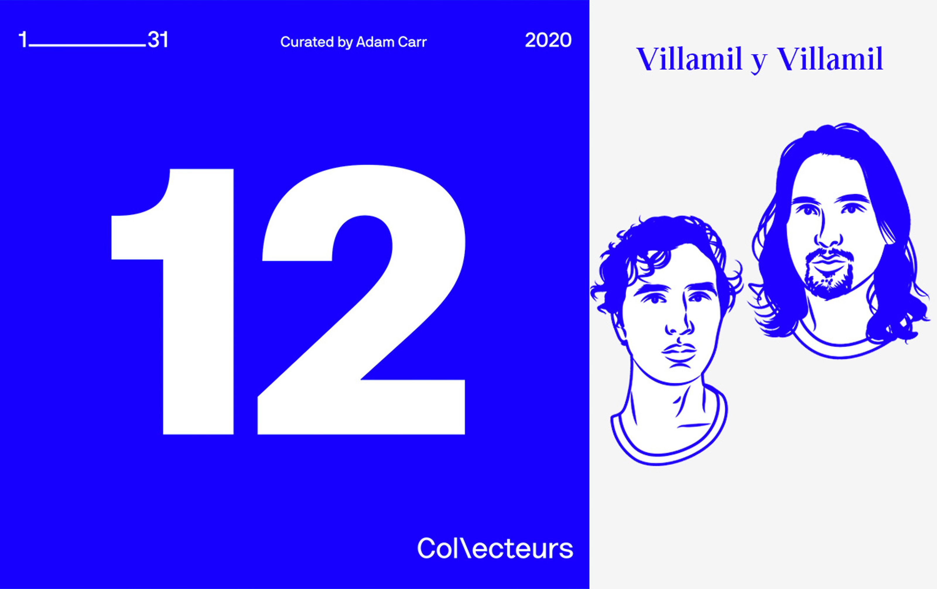 12 - Illustrated portraits of the artist duo, Villamil y Villamil
