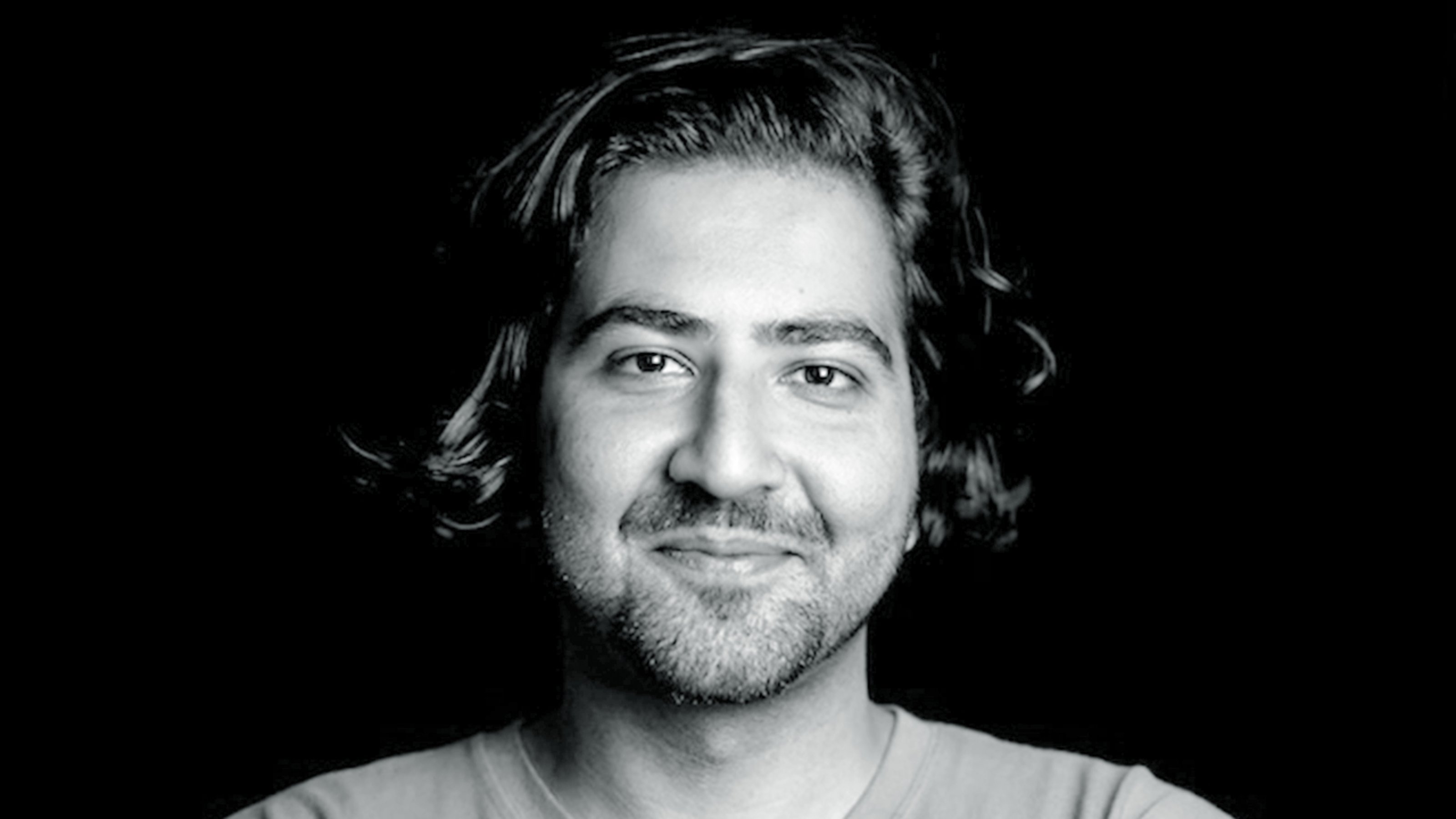 Black and white close-up of Wassim Z. Alsindi
