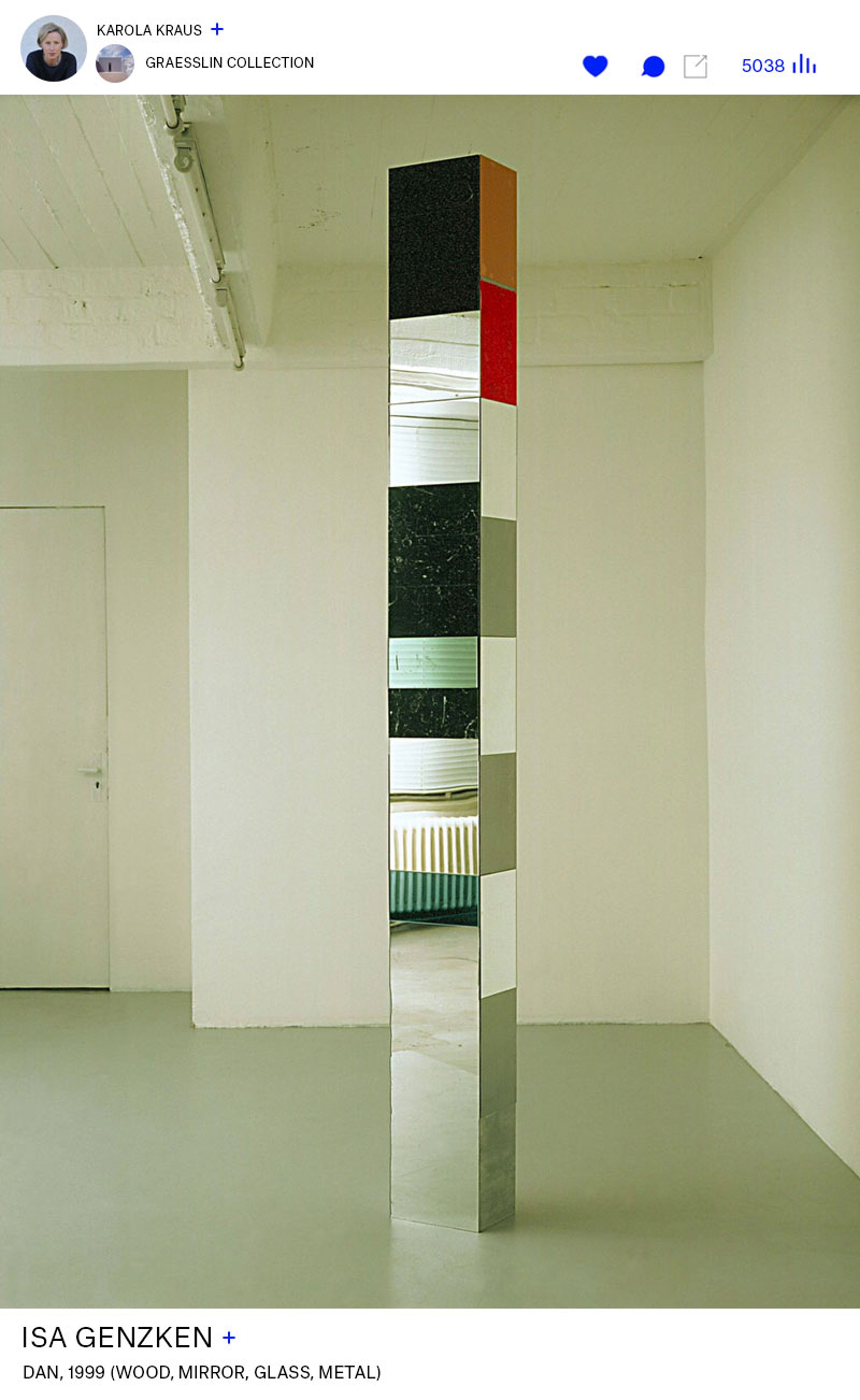 Large square column with mirrors from the Graesslin Collection