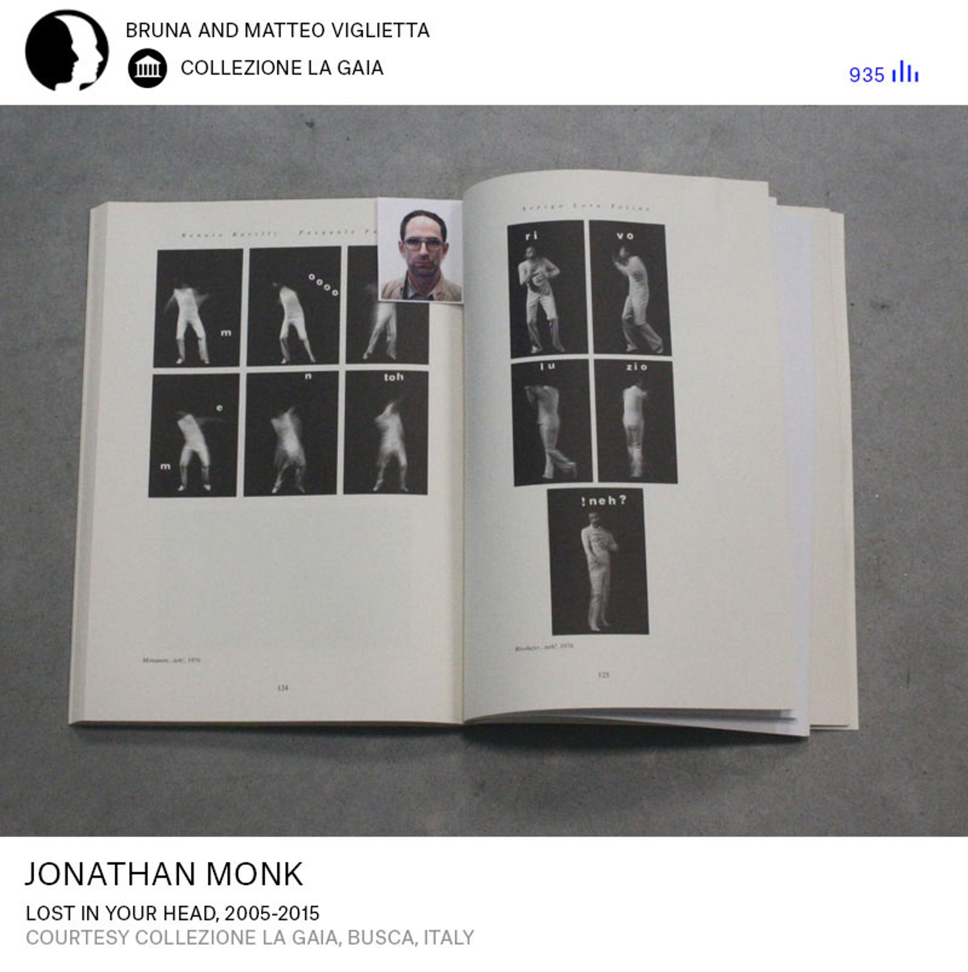 Bruna and Matteo Viglietta, Collezione La Gaia. Jonathan Monk artwork page, Lost In My Head, 2005 - 2015