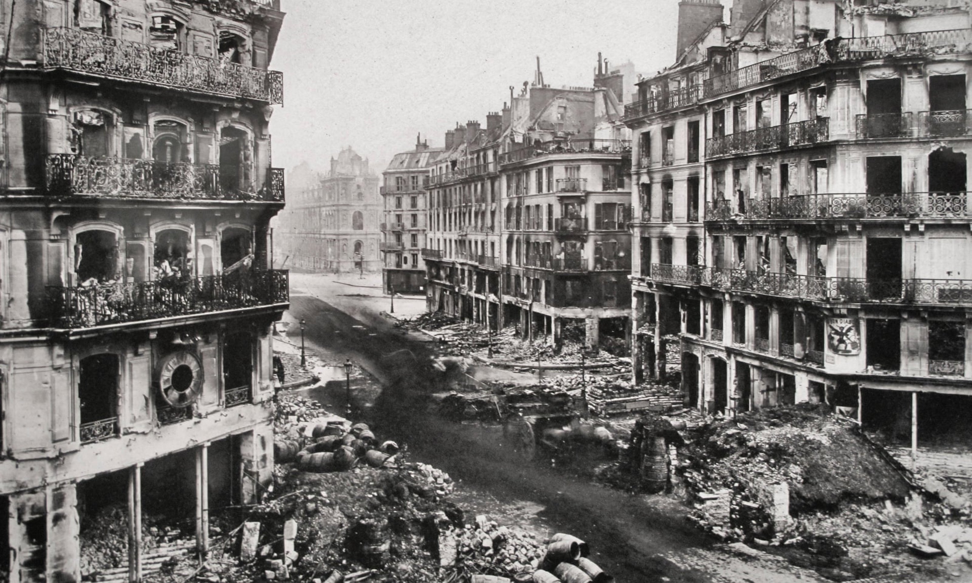 The rue de Rivoli after the fights and the fires of the Paris Commune, 1871. Photograph: Niday Picture Library/Alamy