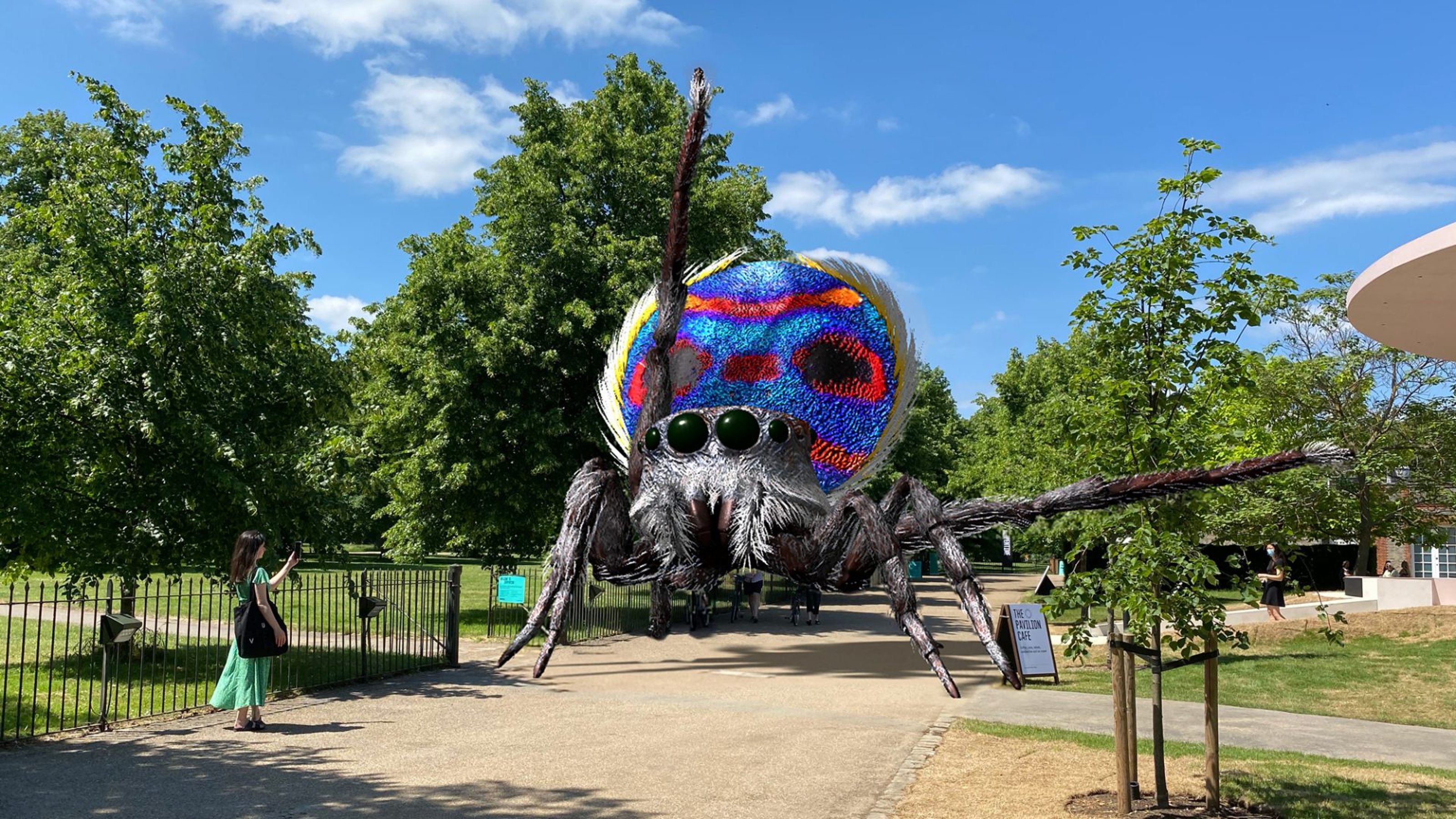 Giant digital spider on hyde park