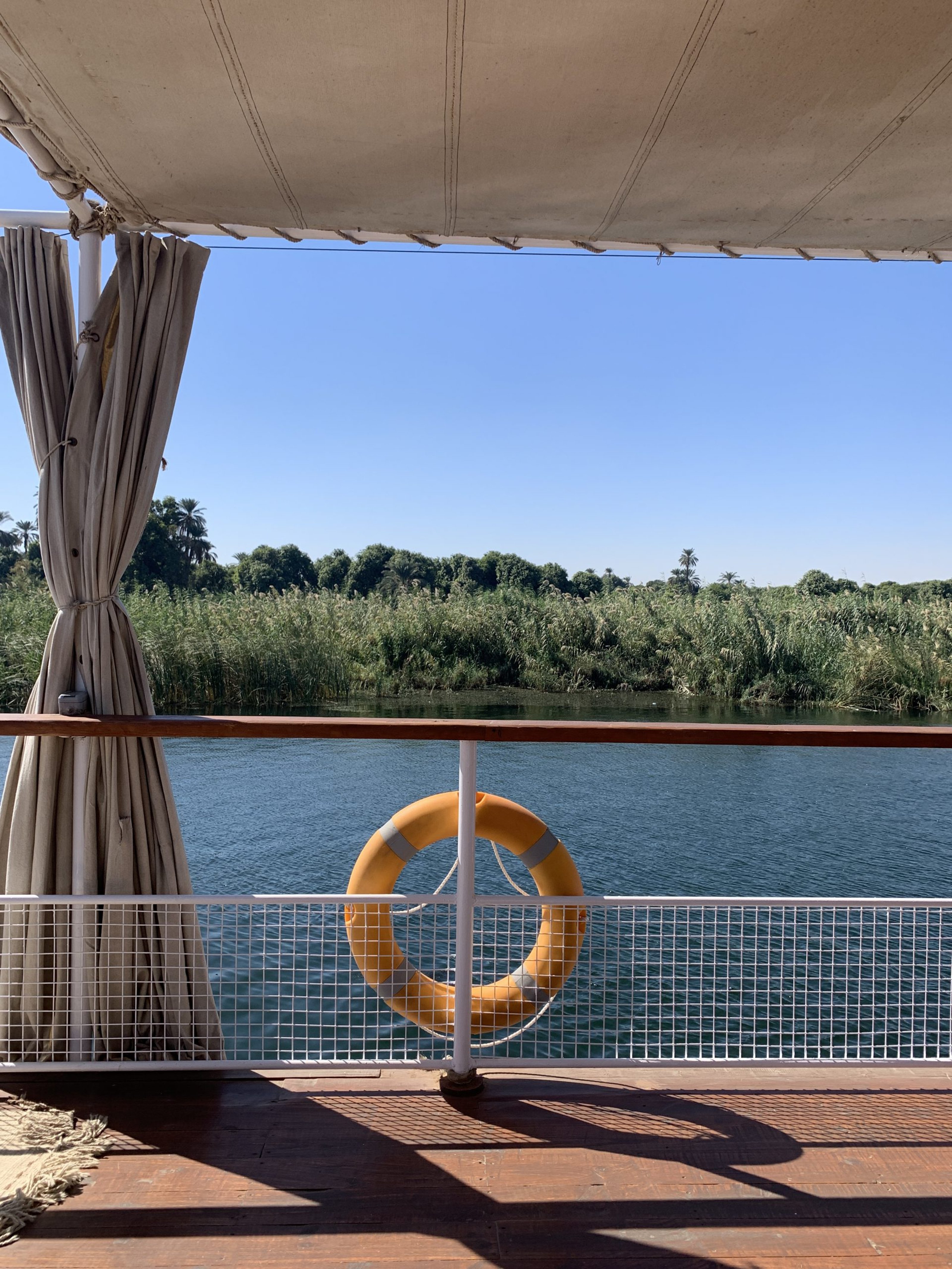Photo from a boat on a river
