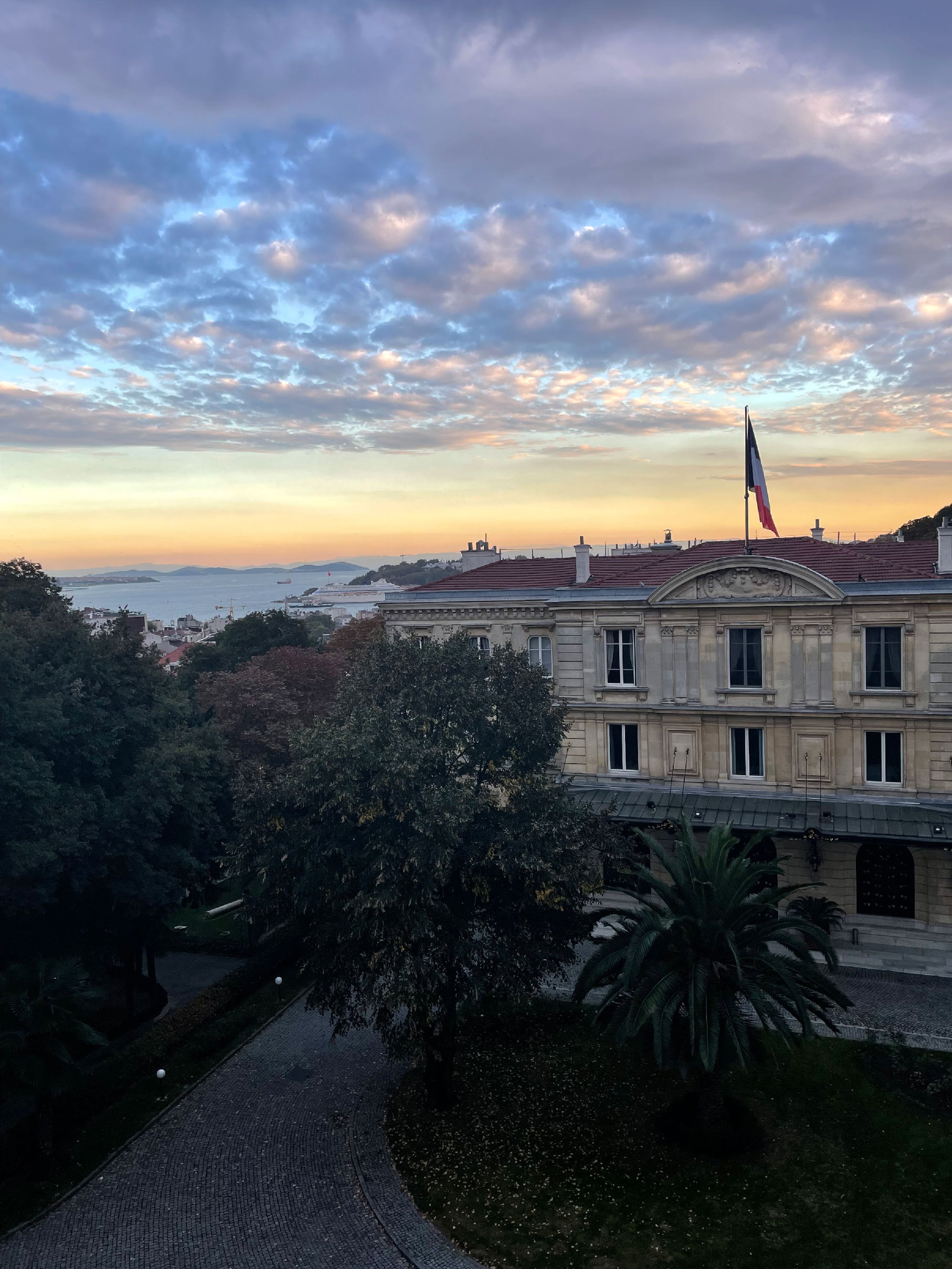 Skyview behind the French Palace